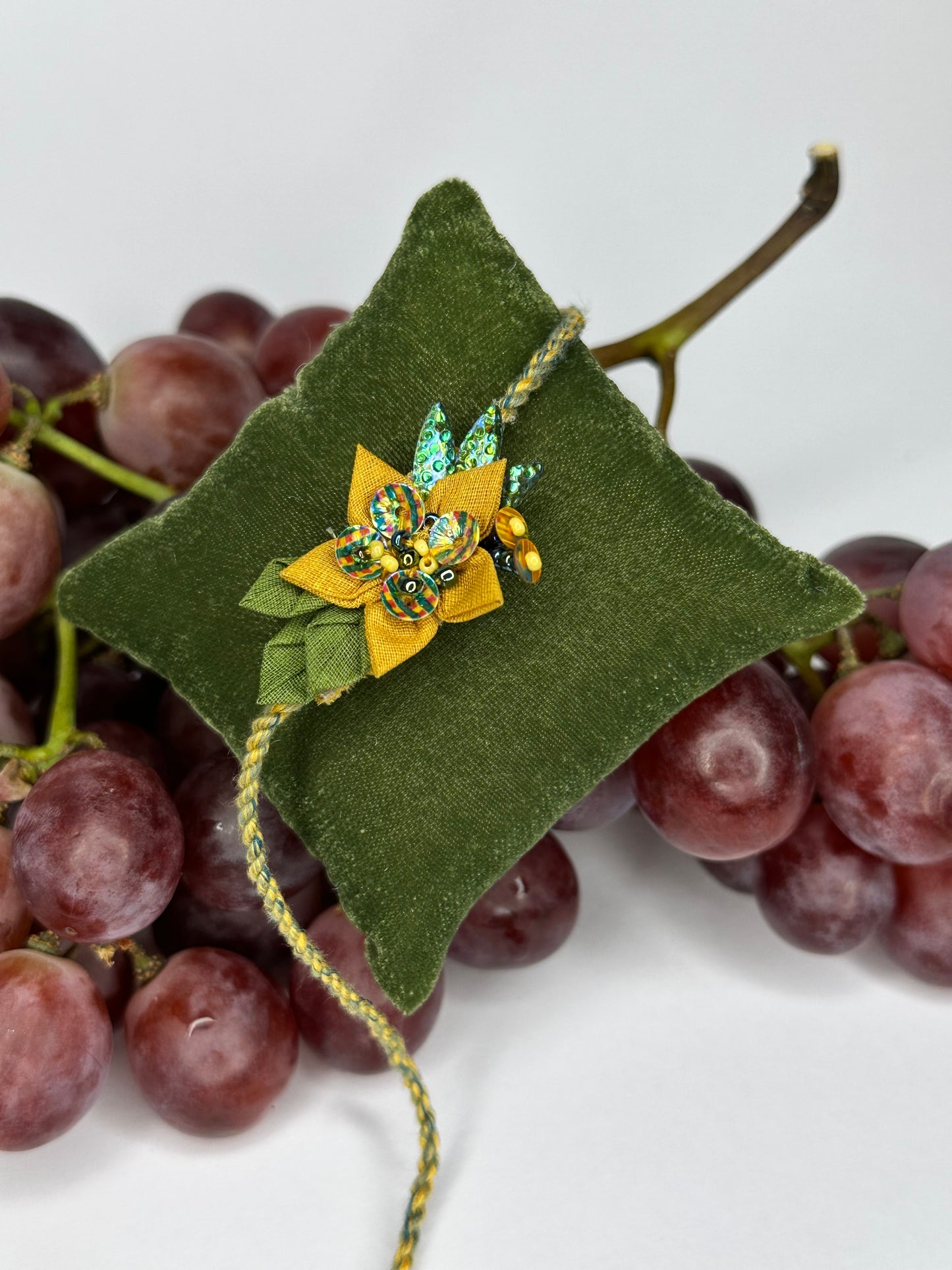 Origami Floral Single Rakhi - Mustard