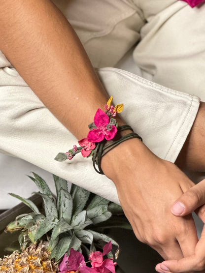 Bougainvillea Dori Single Rakhi - Two tone Pink