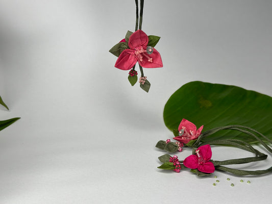 Bougainvillea Dori Rakhi Loomba Set - Rani Pink