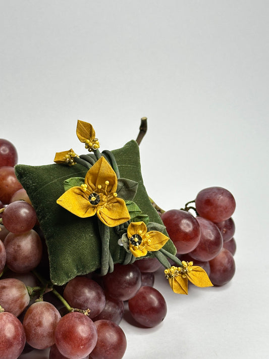 Bougainvillea Dori Single Rakhi - Mustard